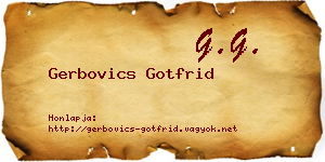 Gerbovics Gotfrid névjegykártya